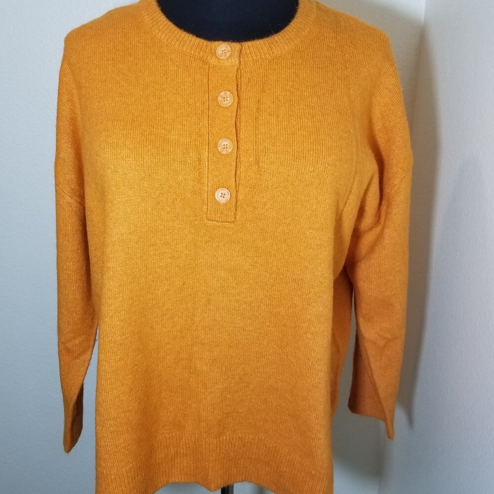 Lane Bryant Womens 18/20 Orange Sweater Wool Blend Comfy Plush Retro Preppy City